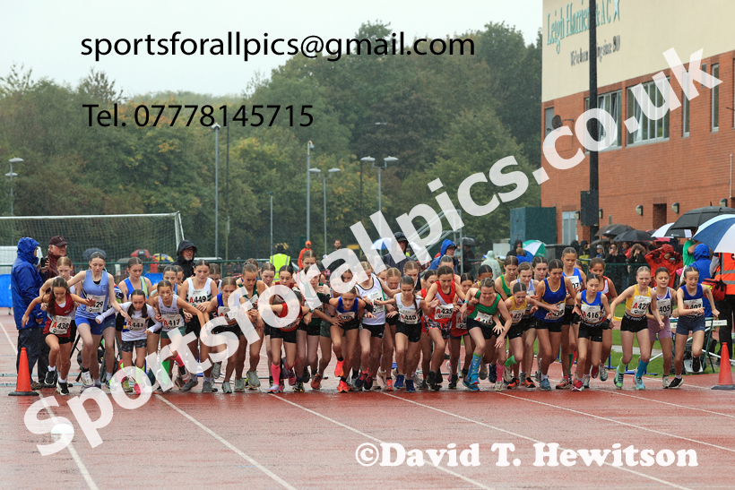 Girls Under-13s 2025 Northern Athletics Autumn Road Relays, Leigh, Lancashire. Photo: David T. Hewitson/Sports for All Pics